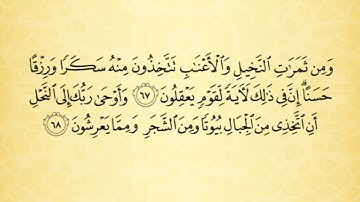 شرح أحكام التجويد  لسورة النحل من الآية رقم 65 إلى 68  مع التلاوة