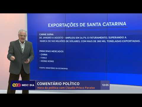 Santa Catarina amplia exportação de carnes e ultrapassa US$ 2 bilhões em faturamento até agosto