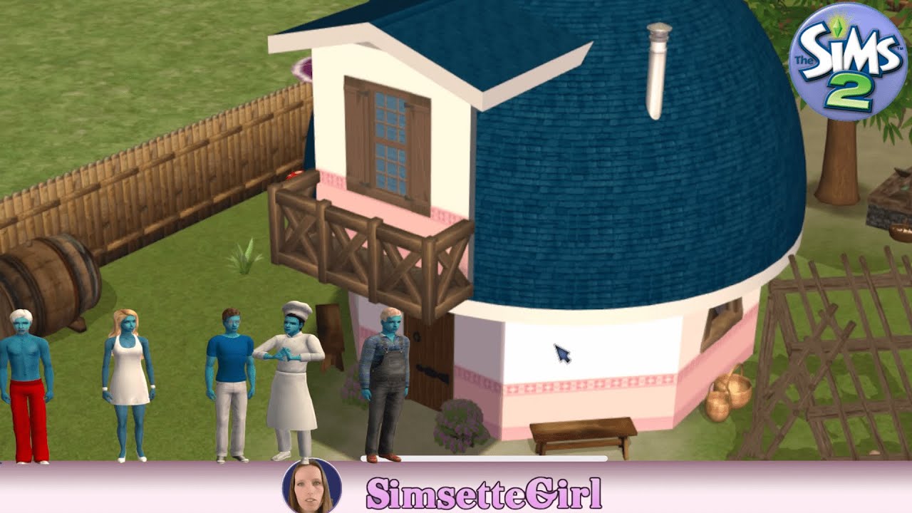 Je créée le village des schtroumpfs dans les sims 2 