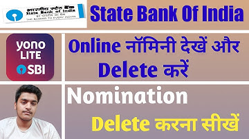 Delete Nominee In Sbi Account online | Sbi Account Nomination Online Cancel @SmartPointUser