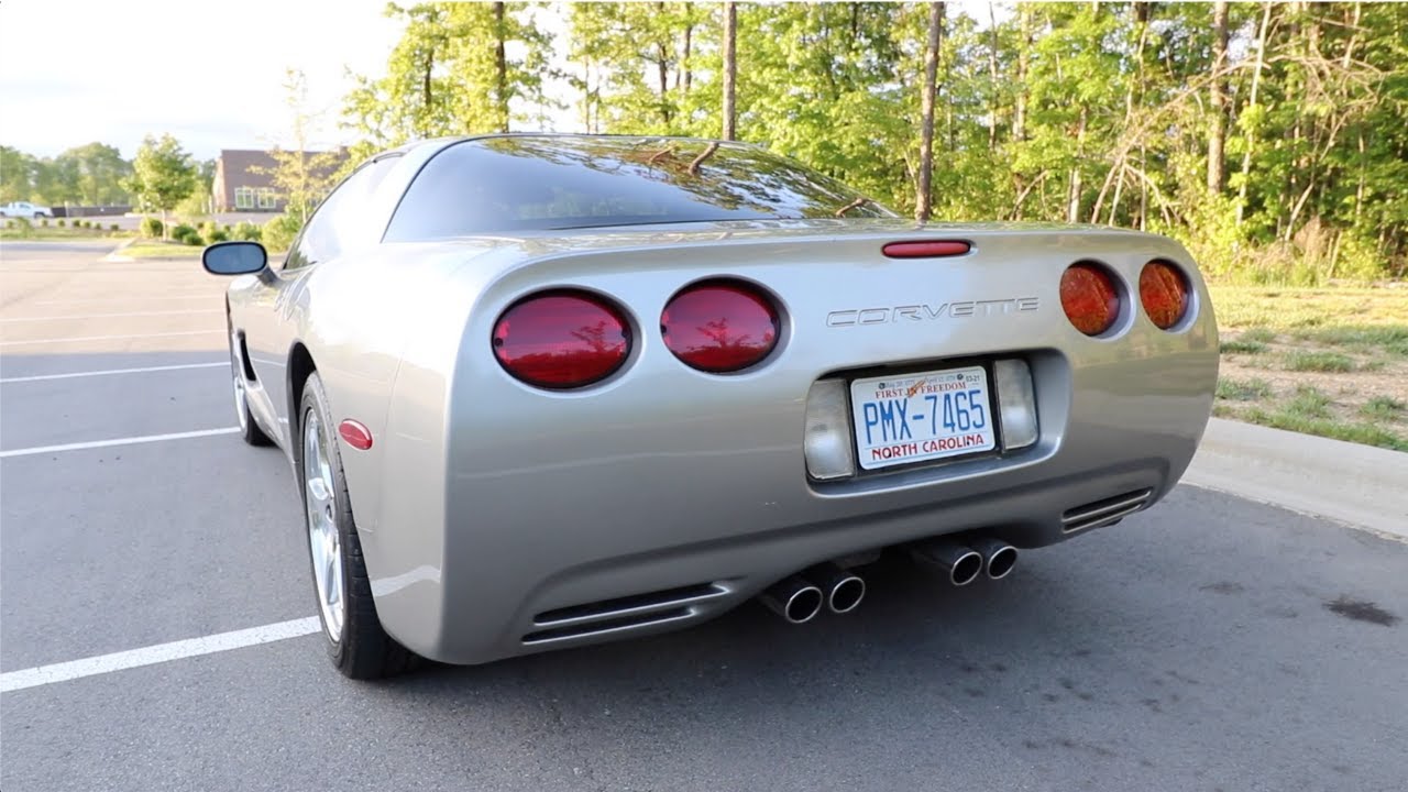 C5 Corvette - FLOWMASTER Exhaust w/ x-pipe - YouTube