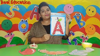 Fun With Letter - A || Fun Learning Activity by Real Educators || Home Activities to Learn Letter A