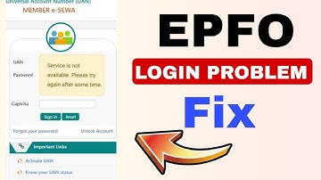 epfo login error problem | epfo login problem |epfo service is not available |uan portal not opening