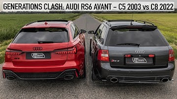 AUDI RS6 - GENERATIONS CLASH 2022 vs 2003 - FIRST vs LATEST - C8 vs C5 - EVOLUTION OF THE SUPERWAGON