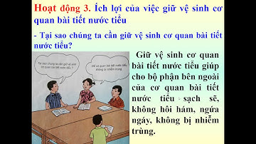 TNXH 3 - HOẠT ĐỘNG BÀI TIẾT NƯỚC TIỂU   VỆ SINH CƠ QUAN BÀI TIẾT NƯỚC TIỂU