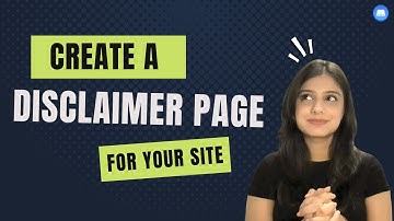 How to create a disclaimer page for your WordPress site?