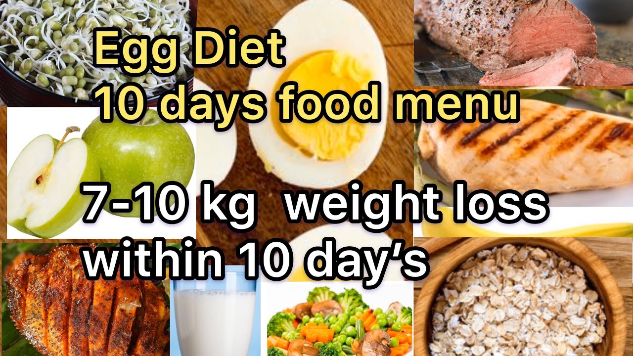 Egg diet food menu list egg diet without side effects 10kg weight