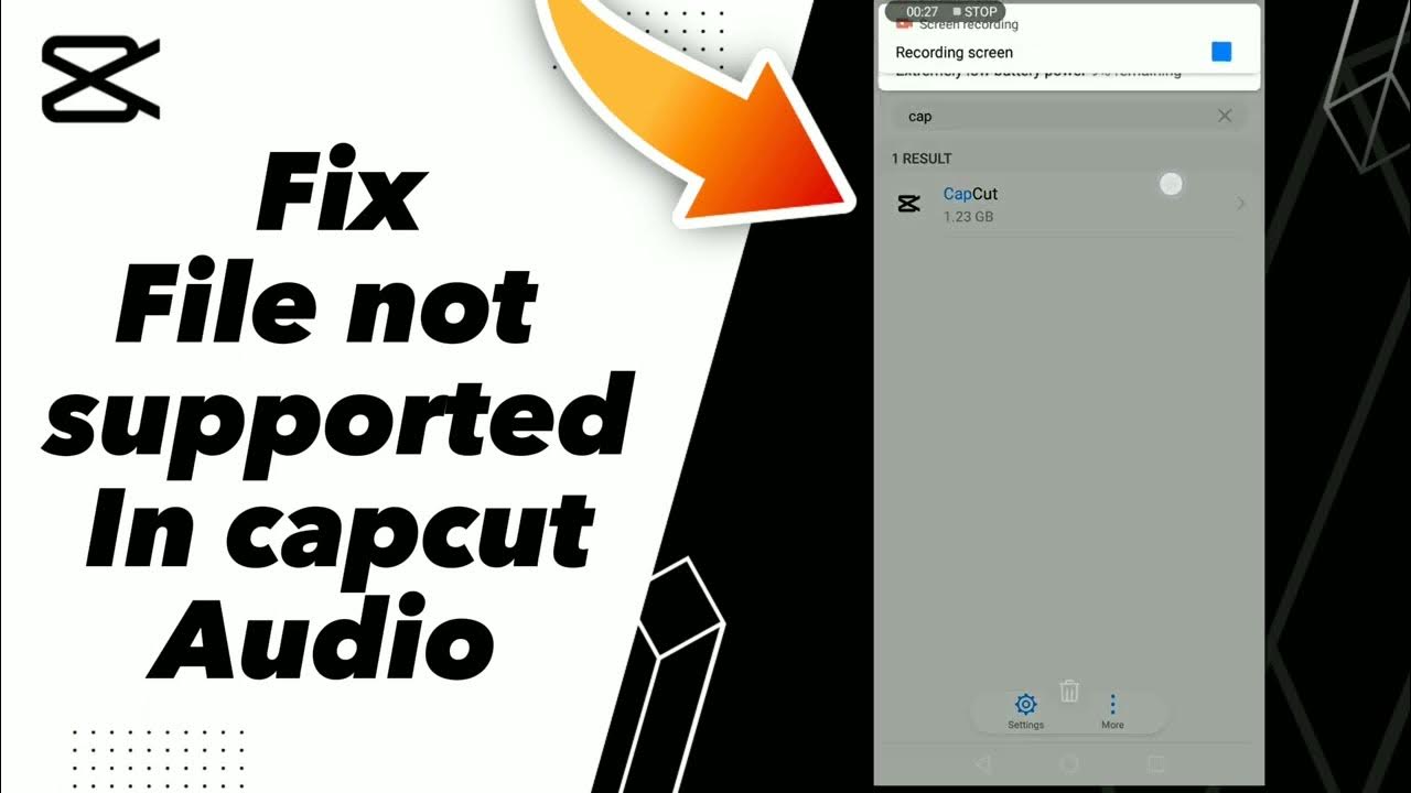 How to Fix File not supported In capcut Audio on capcut YouTube