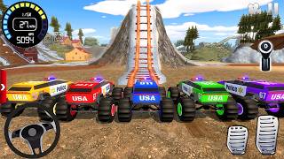 Police Impossible Monster Trucks Offroad Racing Game - Extreme Stunts driving - Android GamePlay #2 screenshot 2