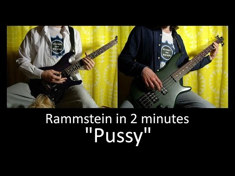 12)-rammstein---pussy-(guitar-&-bass-lesson-+-tabs-|-cover-hd)