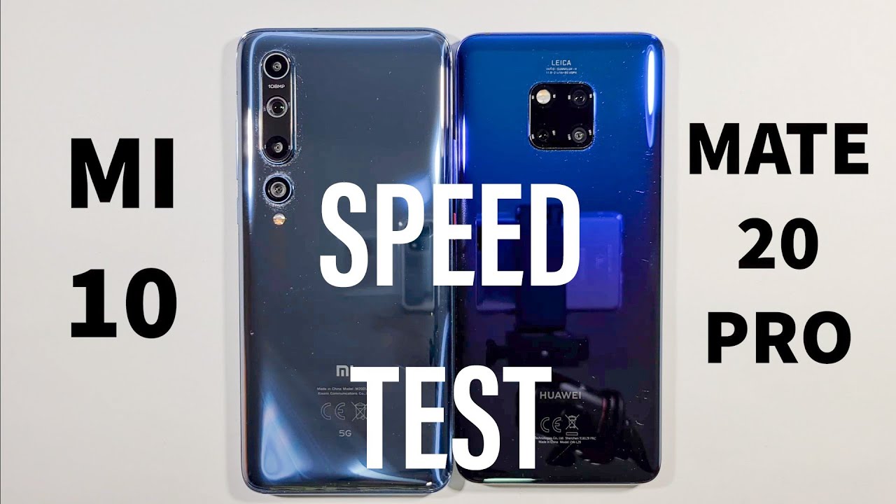 Xiaomi Mi 10 vs Huawei Mate 20 Pro Speed Test - YouTube