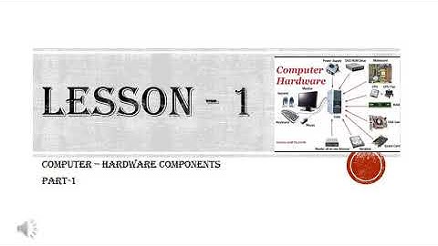 Computer, Class - 7 LESSON - 1 COMPUTER HARDWARE COMPONENTS