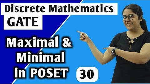 Maximal and Minimal Elements in POSET in hindi | Discrete Mathematics GATE Lectures