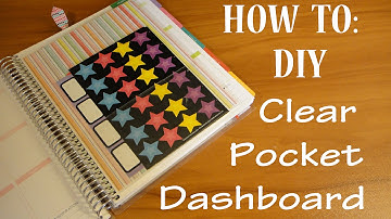 How To: DIY Clear Pocket Dashboard For Your Erin Condren Life Planner