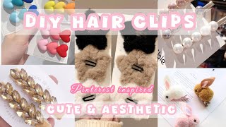 🌈Handmade* Hair Accessories*🌸| DIY Korean hair pins | Pinterest inspired | DIY cute hair clips