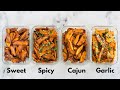 Easy Sweet Potato Meal Prep | Baked Sweet Potato Fries 4 Ways | A Sweet Pea Chef