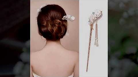 Trâm Cài Tóc Cô Dâu Cổ Trang Đính Đá Hợp Kim Không Rỉ Búi Tóc Chắc Chắn Hoa Mai