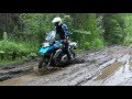 Riding through mud on a bmw gs