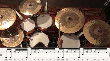 60 Second Drum Lesson | 32nd Notes Ride Hi-Hat Pattern