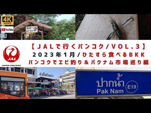 [4K60]【2023年1月/ひたすら食べるバンコクグルメの旅/VOL.3】ラムイントラで海老釣り三昧＆パクナム市場大探索編