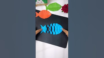 Cách làm chú cá bằng giấy màu đơn giãn #handmade #thucong #choicungcon