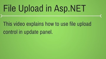 How to use File Upload control in Update Panel