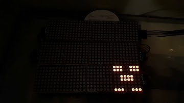 arduino | 24x32 led matrix | Manic Miner - trumpet face roaming around