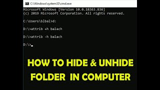 How to Hide and Unhide Folder in Computer #blbaloch #cmd