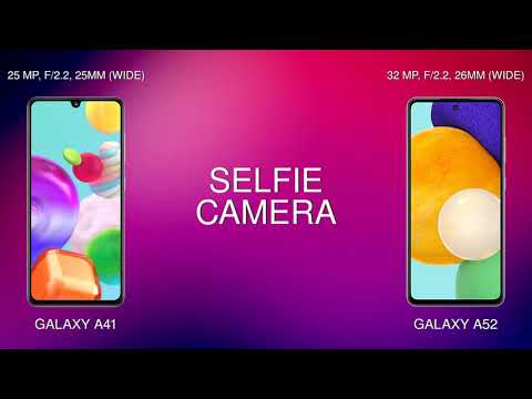 Samsung Galaxy A41 vs Samsung Galaxy A52 comparison