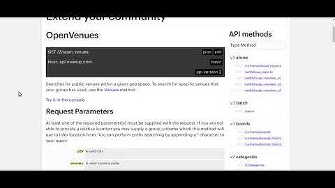 Meetup.com Venue API