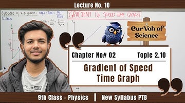 Gradient of a Speed time graph  | Chapter 2 | Topic 2.10 | Class 9th Physics | New Syllabus PTB 2025