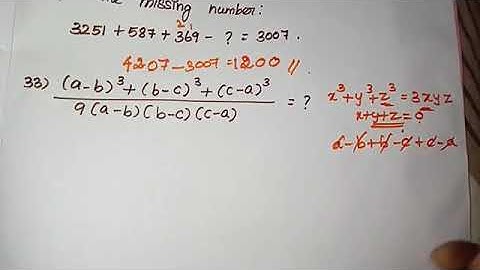 (a-b)^3+(b-c)^3+(c-a)^3/9(a-b)(b-c)(c-a) =? Simplification Tnpsc previous year question 2022