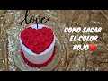 Pastel para san Valentin/ Para principiantes❤como sacar el color rojo.