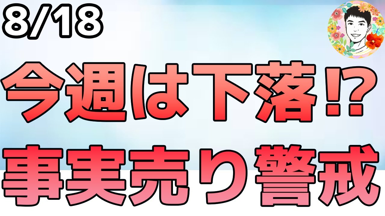 利下げ期待の高まり過ぎ⁉今週は事実売りの可能性も！【8/18 米国株ニュース】