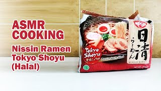 ASMR Unbox & Cook Nissin Ramen Tokyo Shoyu Premium Bonito Blend with Cute Narutomaki (Halal Ramen)
