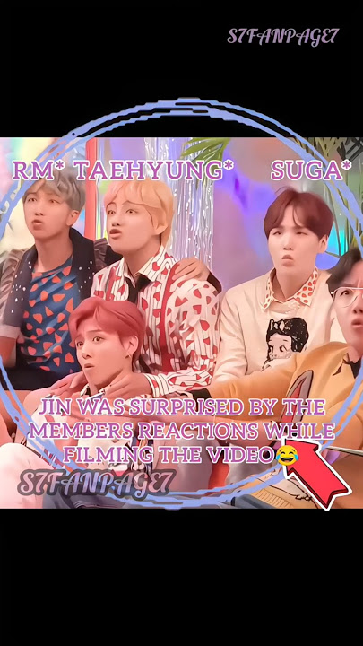 JIN terkejut dengan reaksi para Member saat syuting video😂 #bts #jin #jk #v #rm #jhope #shorts