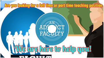 HOW TO BECOME AN ADJUNCT FACULTY