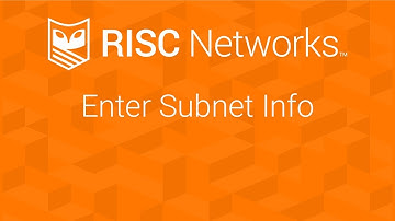 CloudScape Quick Start - Enter Subnet Info