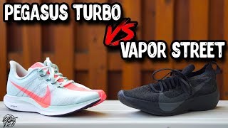 Nike Zoom Pegasus Turbo Vs React Vapor Street Flyknit