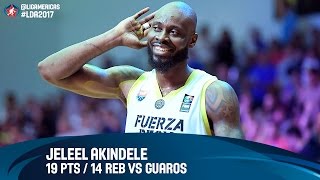 Jeleel Akindele posts 19 points & 14 rebounds vs. the Guaros de Lara