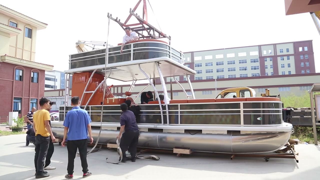 Kinlife pontoon boat Testing