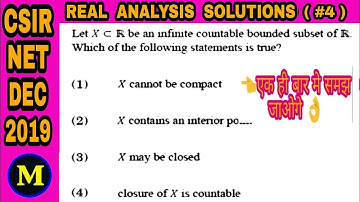 CSIR NET 2019 DECEMBER REAL ANALYSIS SOLUTION