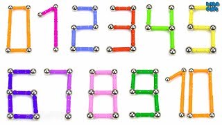 123|Learn Colors with sticks and balls| Numbers 0 to 10 | Learning and Playing| Make Numbers from 10