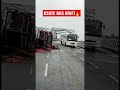 KSRTC BUs Drifting on wet road😱 #drift #bus #accident #truck #india #road #miss #escape #lucky #fun