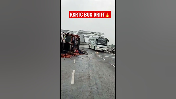നനഞ്ഞ റോഡിൽ ഒഴുകി നടക്കുന്ന KSRTC ബസുകൾ😱 #drift #bus #accident #truck #india #road #miss #escape #lucky #fun
