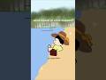 wind-kissed vs wind-slapped..chilling on beach #shorts #animationmemes #funnycartoons