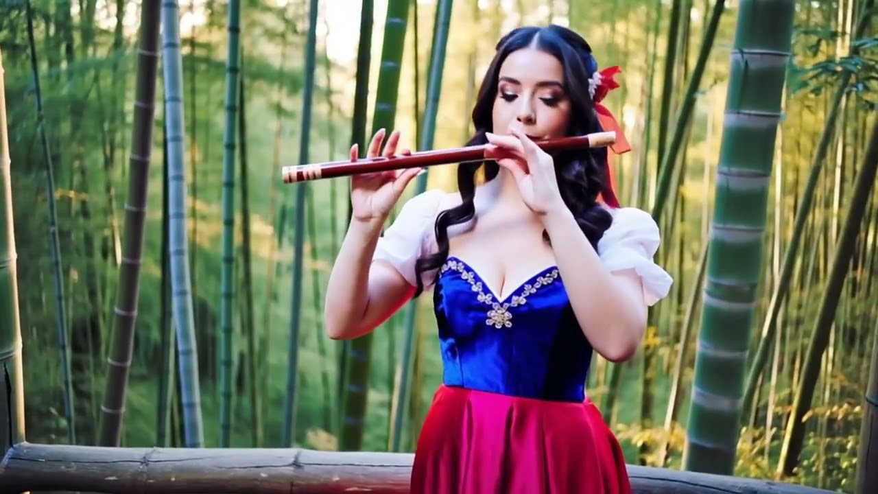 Snow White’s Enchanting Flute Melody in a Magical Bamboo Forest  | Fairytale Serenity