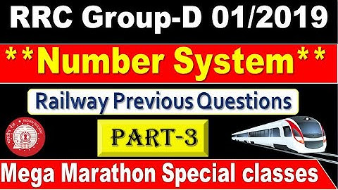 Number system Railway Previous Questions Part-3 Maths for all Group D Exams Special by SRINIVASMech