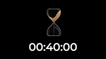 40 Minute Black Screen Sand Glass Timer ⏳ | 40-Minute Countdown
