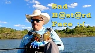 5 Minutes of FAIL!  Behold and Laugh at my attempt to kayak bass fish Veteran's Lake, Oklahoma